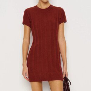 Reformation Sadie Cashmere Mini Dress Red - Size L
